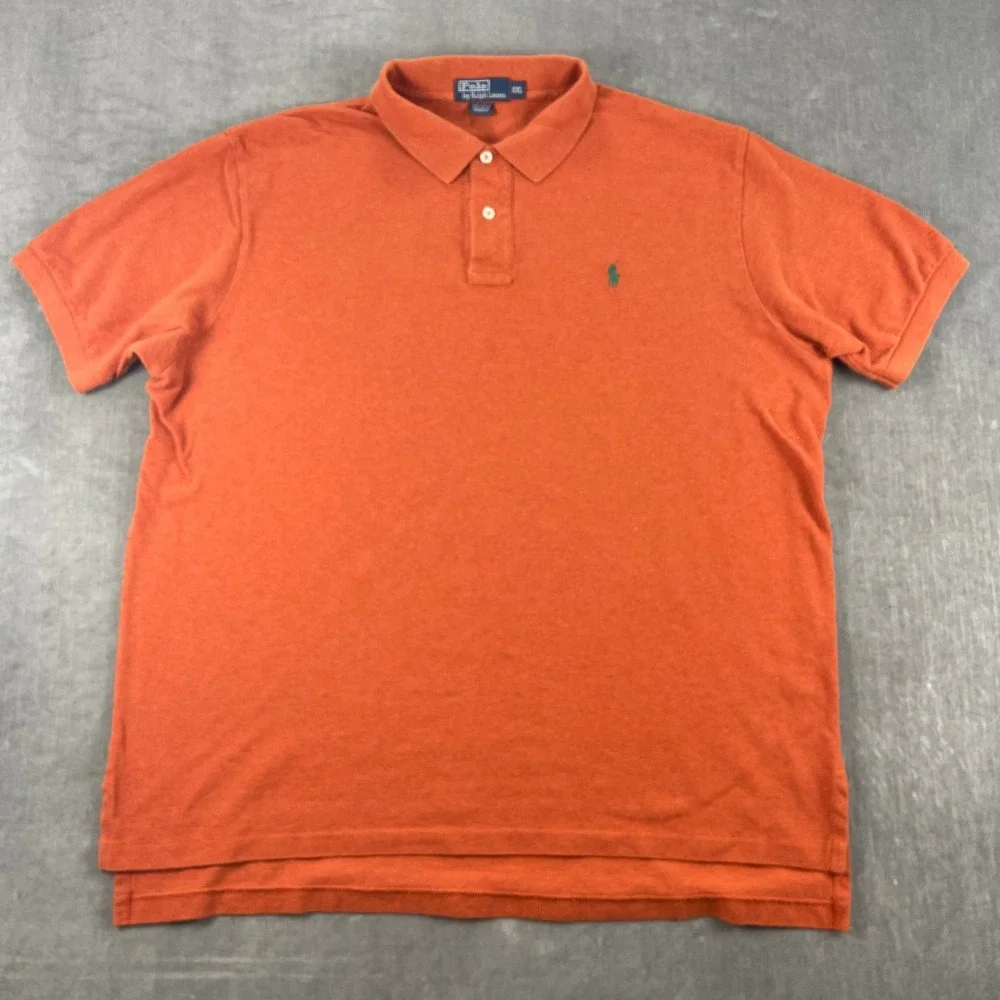 Polo Ralph Lauren Mens XXL Orange Polo Shirt Embroidered Pony Logo